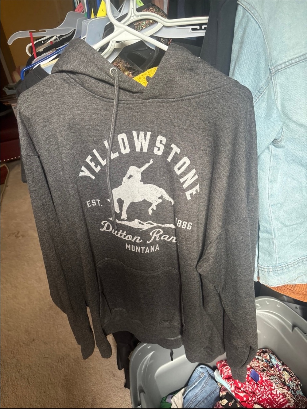 Yellowstone Dutton Ranch Hoodie - Dark Charcoal